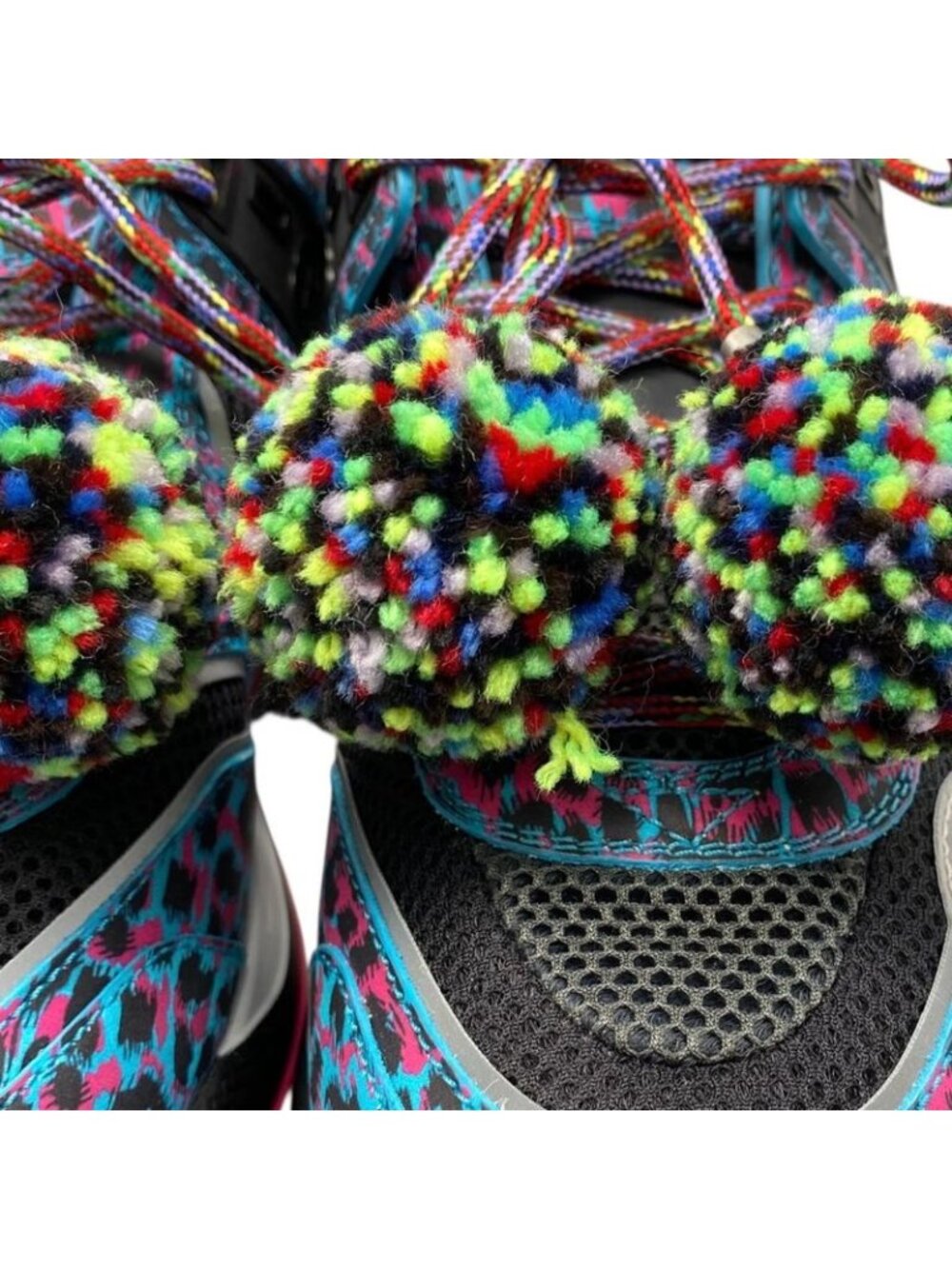 Gucci Sneakers Ultra Space 9 Sizes Logo Leopard Print Multicolor Blue - Picture 9 of 10